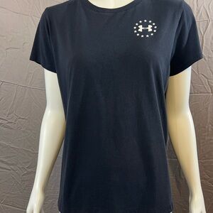 Under Armour Black Short Sleeve Tee with White Star Logo